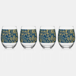 Golden Blossom Eleganz Weinglas Ohne Stiel