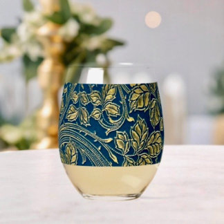 Golden Blossom Eleganz Weinglas Ohne Stiel