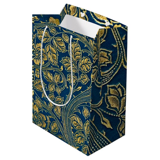 Golden Blossom Mittlere Geschenktüte (Rückseite Schrägansicht)