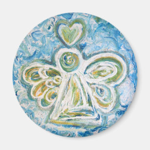 Golden Blue Angel Magnet