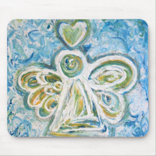 Golden Blue Angel Mousepad