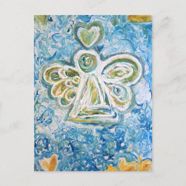 Golden Blue Angel Postkarte (Vorderseite)