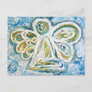 Golden Blue Angel Postkarte