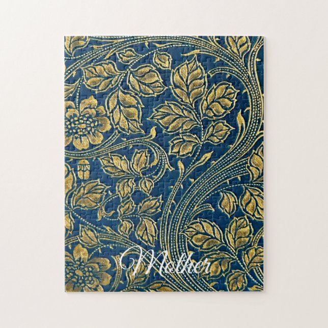Golden Blue Eleganz Puzzle (Vertikal)