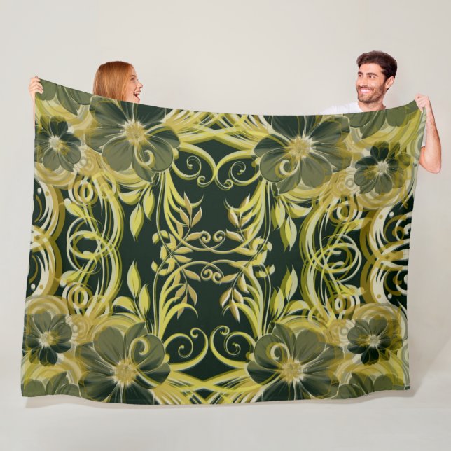 golden, Blume, Fantasie, elegant, mustergültig, su Fleecedecke (Beispiel)