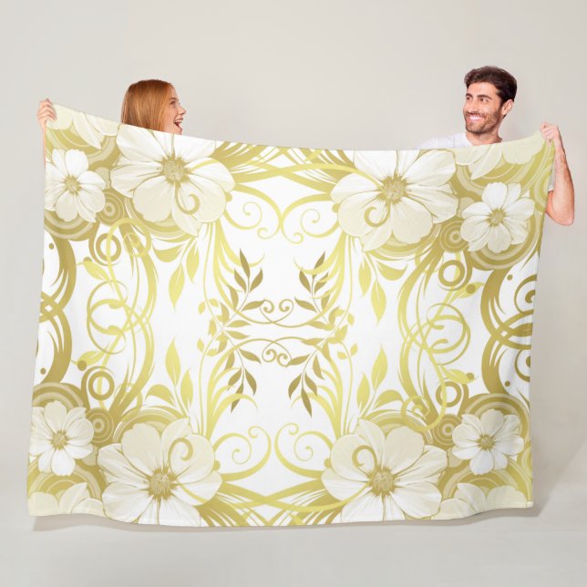 golden, Blume, Fantasie, elegant, mustergültig, su Fleecedecke (Beispiel)