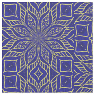 Golden Blume Mandala - Stoff