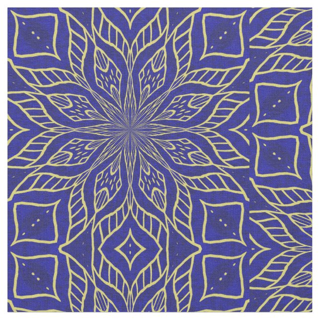 Golden Blume Mandala - Stoff (Nahaufnahme)