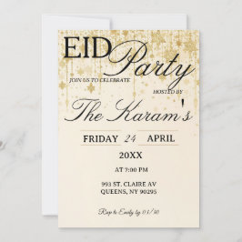 Golden Boho elegant Eid Party Invitation Einladung