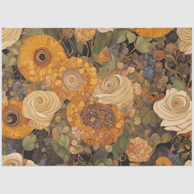 Golden Boho Garden Seidenpapier (Vorderseite)