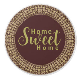 Golden Border Arabesques Bloral Elements on Keramikknauf