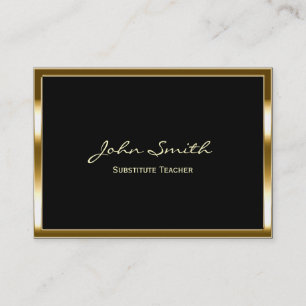 Golden Border Stellvertretender Teacher Business C Visitenkarte