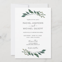 Golden borders eucalypt wedding collection einladung