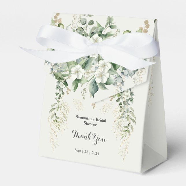 Golden Botanical Deluxe: Brautparty Gefallen Box Geschenkschachtel (Vorderseite)