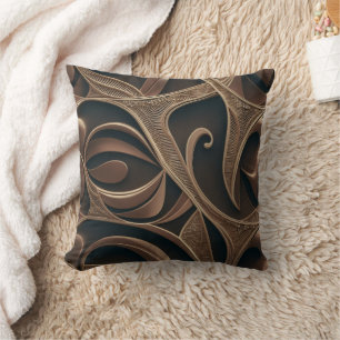 Golden Botanical Flow Elegant   Kissen