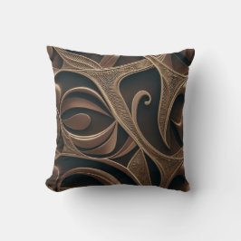 Golden Botanical Flow Elegant Kissen