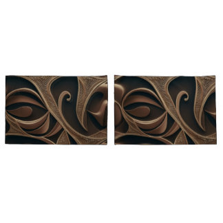 Golden Botanical Flow Elegant Kissenbezug