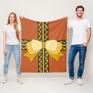 Golden Bow Fleece Blanket