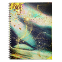 Golden Bow Spiral Notebook