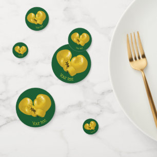 Golden Boxing Gloves Design Table Confetti Konfetti