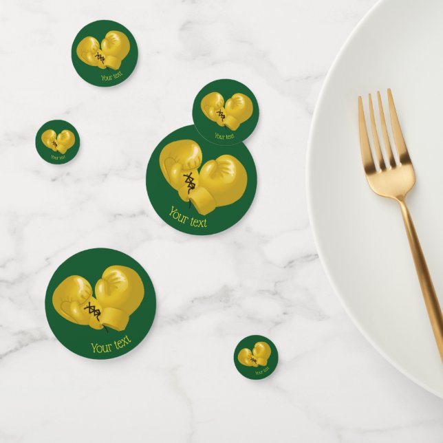 Golden Boxing Gloves Design Table Confetti Konfetti (Gruppe)