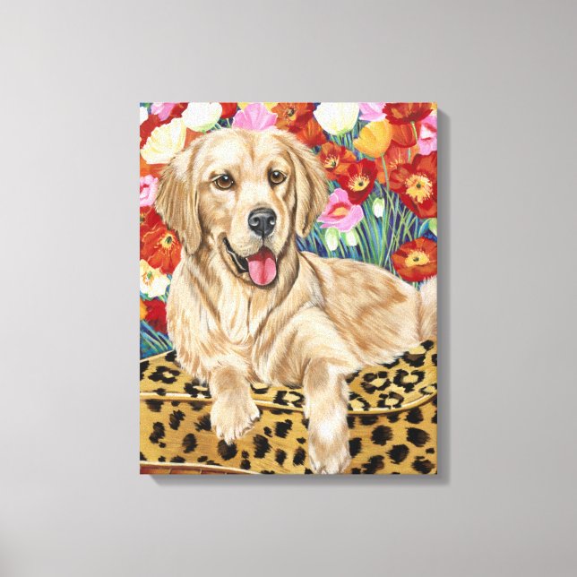 Golden Boy Retriever Leinwanddruck (Vorderseite)