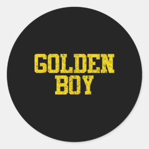 Golden Boy Viel Glück Charm Bysketbyll Fortune Runder Aufkleber