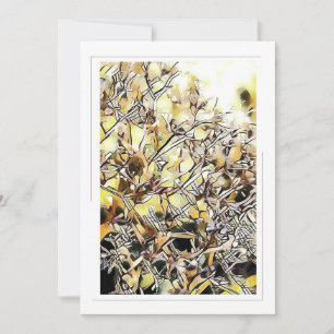 Golden Branchen Art 12x18 Flat Card Dankeskarte