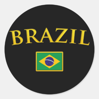 Golden Brasilien Runder Aufkleber