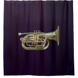 Golden Brass Euphonium Duschvorhang