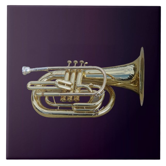 Golden Brass Euphonium Fliese (Vorderseite)