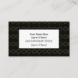 Golden Brass Infinity Hearts Visitenkarte