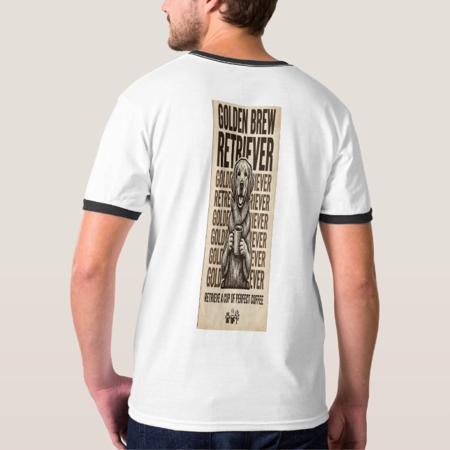 Golden Brew Retriever  T-Shirt (Schwarz voll)