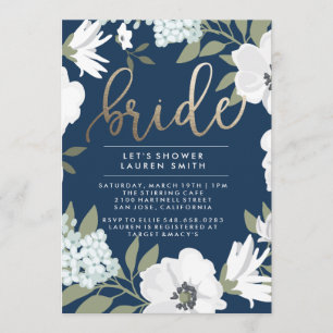 Golden Bride - Bridal Dusche Einladung