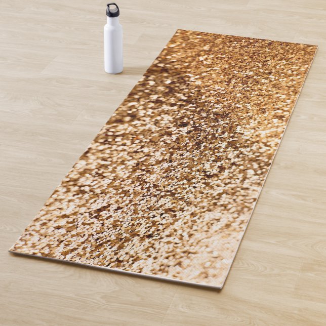 Golden Bright Bokeh Glitzer Yoga Mat Yogamatte (Beispiel)