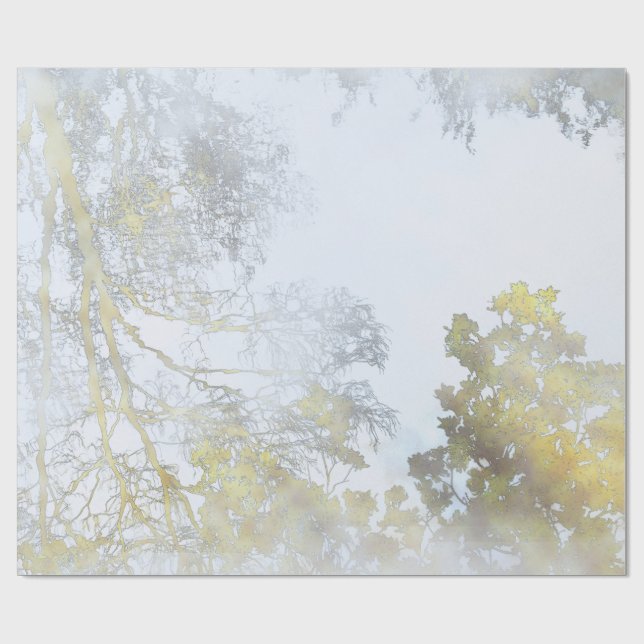 Golden Broadleaf Glow Geschenkpapier (Flach)