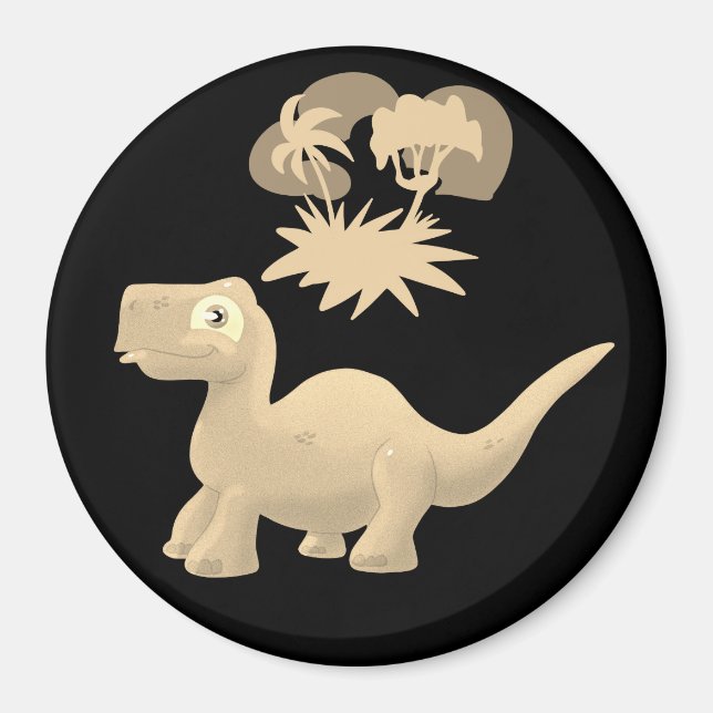 Golden Brontosaurus Magnet (Vorne)