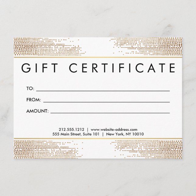 Golden Bronze Confetti Dots Geschenk (Vorderseite)