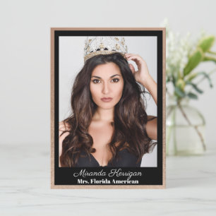 Golden Bronze Pageant AutoGraph Cards Einladung