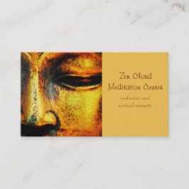 Golden Bronze Statue des Buddhas Gesicht Visitenkarte