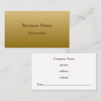 Golden Brown Business Card Visitenkarte