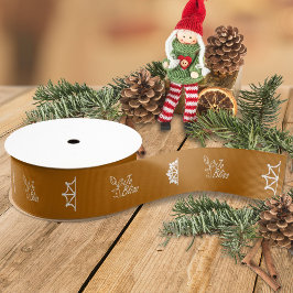 Golden Brown Business Logo Snowflakes Werbeaktion Ripsband