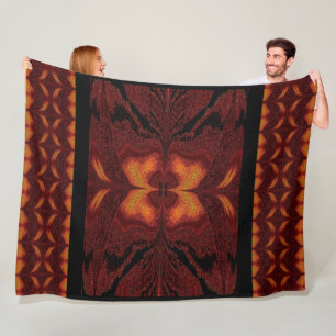 Golden Brown Butterfly Fleecedecke