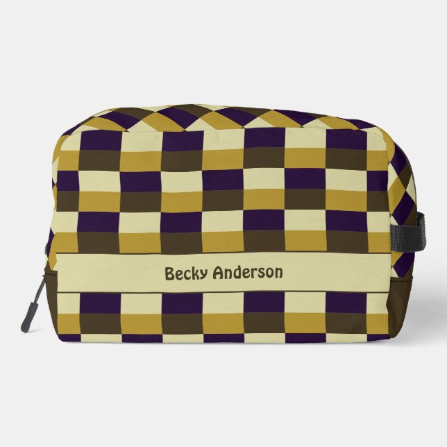 Golden Brown Color Combination Waschbeutel (Rückseite)