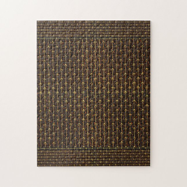 Golden Brown Dekorationsmuster Puzzle (Vertikal)