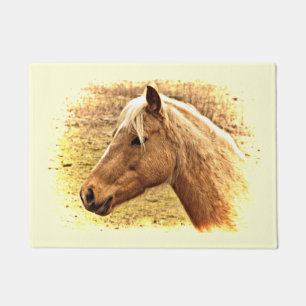 Golden Brown Horse in Sun Animal Door Mat Fußmatte
