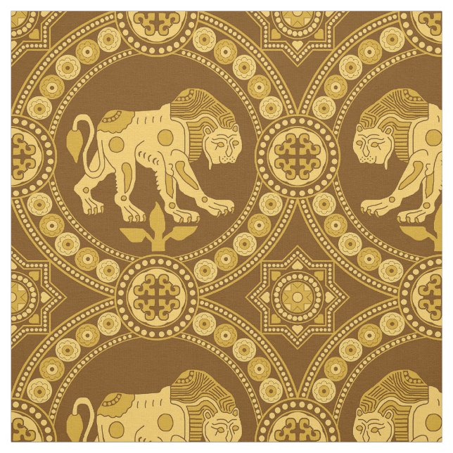 Golden Brown Löwe von St. Julian Stoff (Muster)