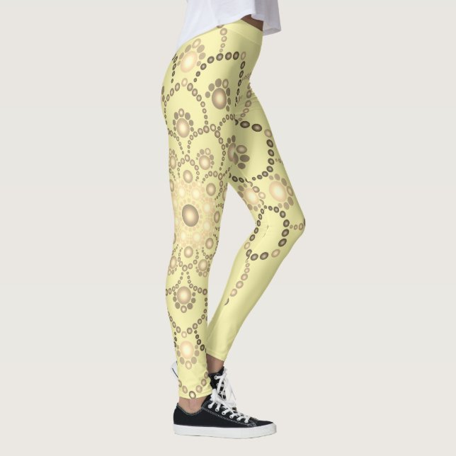 Golden-Brown Mandala Leggings (Rechts)