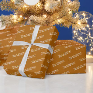 Golden Brown Promo Logo Werbeaktion Weihnachten Geschenkpapier