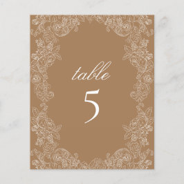 Golden Brown Table Rokoko Botanischer Kraut